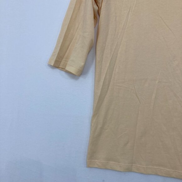 Stephanie B size Large Light Orange Cowl Neck Ultra Soft Pima Cotton Top - Picture 5 of 9